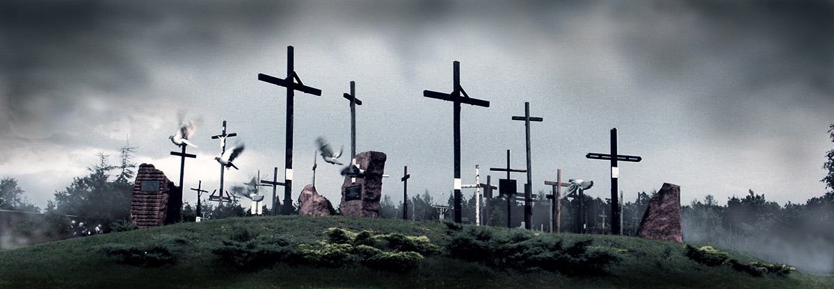 Mauzoleum Martyrologii Wsi Polskich w Michniowie Grafika - krzyże